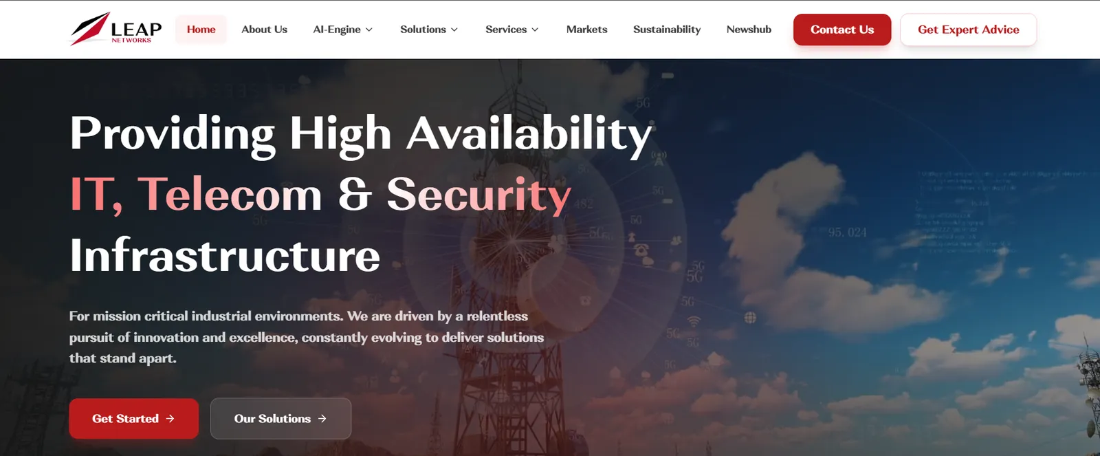 Leap Networks UK — Website redesign & SEO optimization